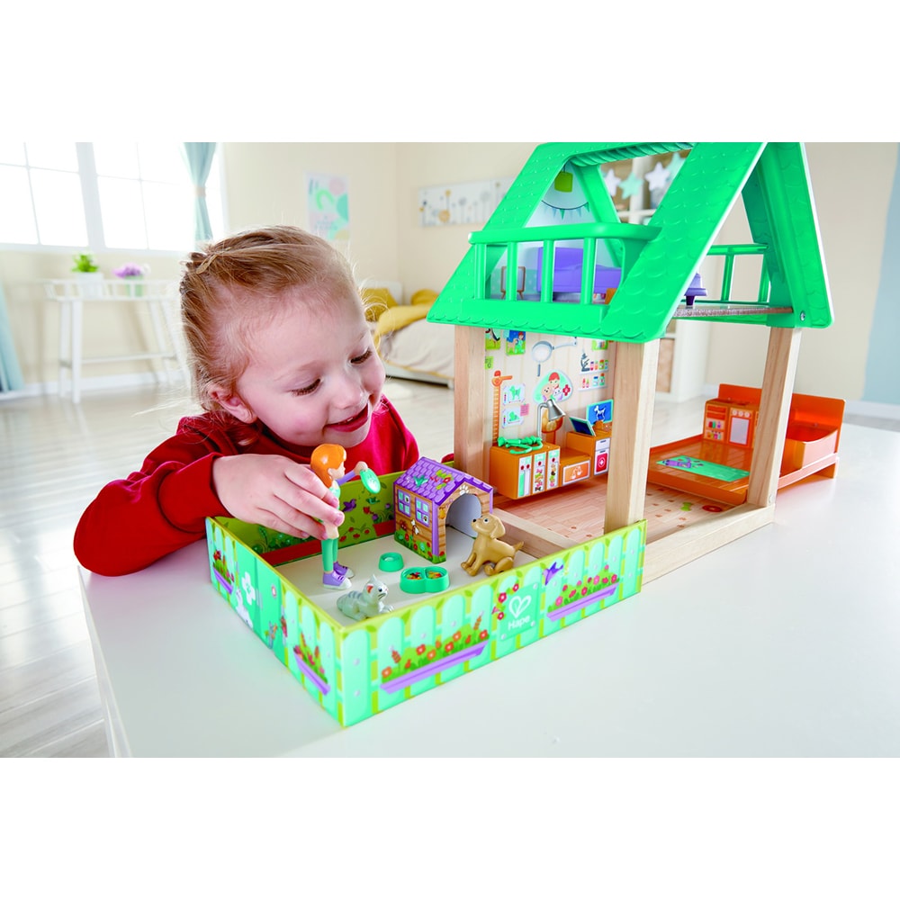 Jucarie de rol HAPE Set veterinar HAPEE3408, 3 ani+, multicolor