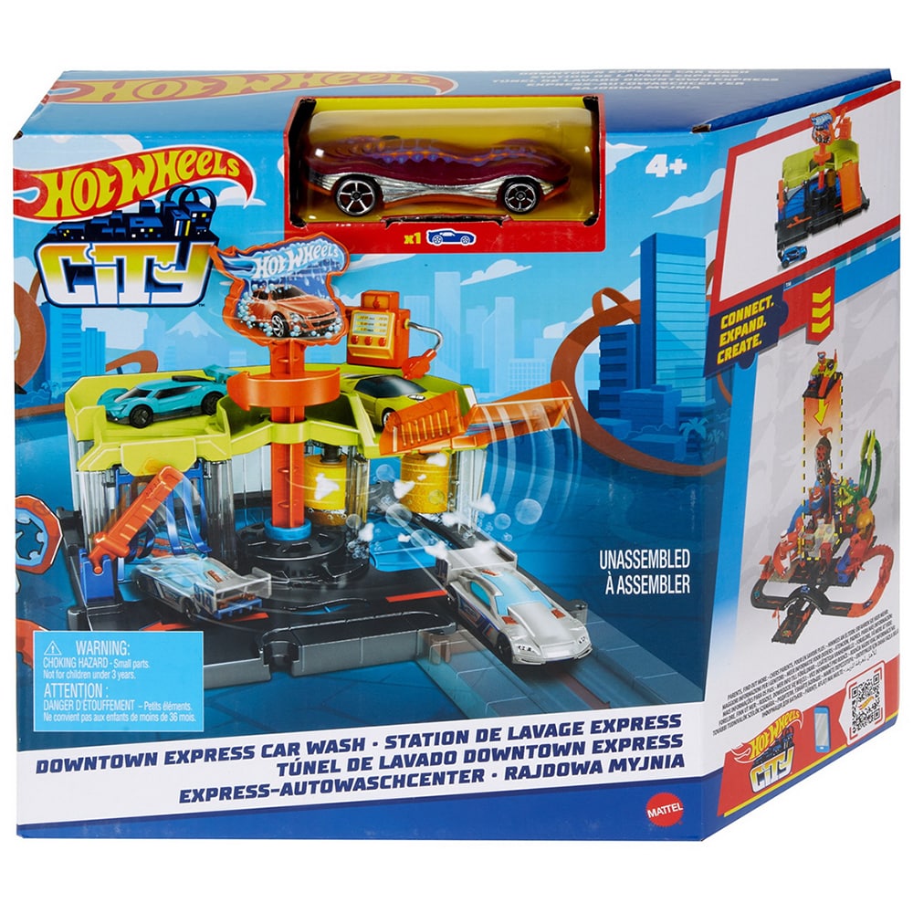 Set masinuta HOT WHEELS City - Spalatorie auto HDR27, 4 ani+, multicolor