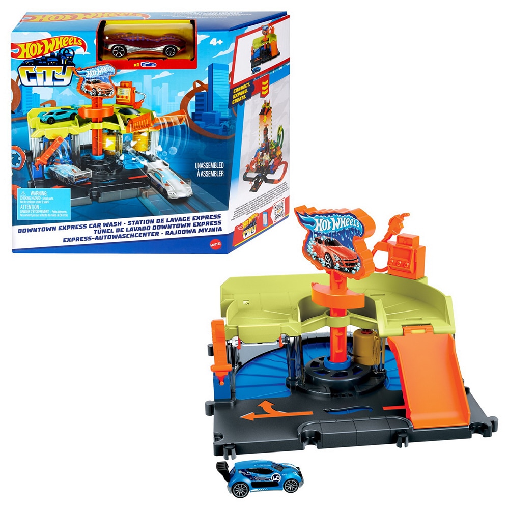 Set masinuta HOT WHEELS City - Spalatorie auto HDR27, 4 ani+, multicolor