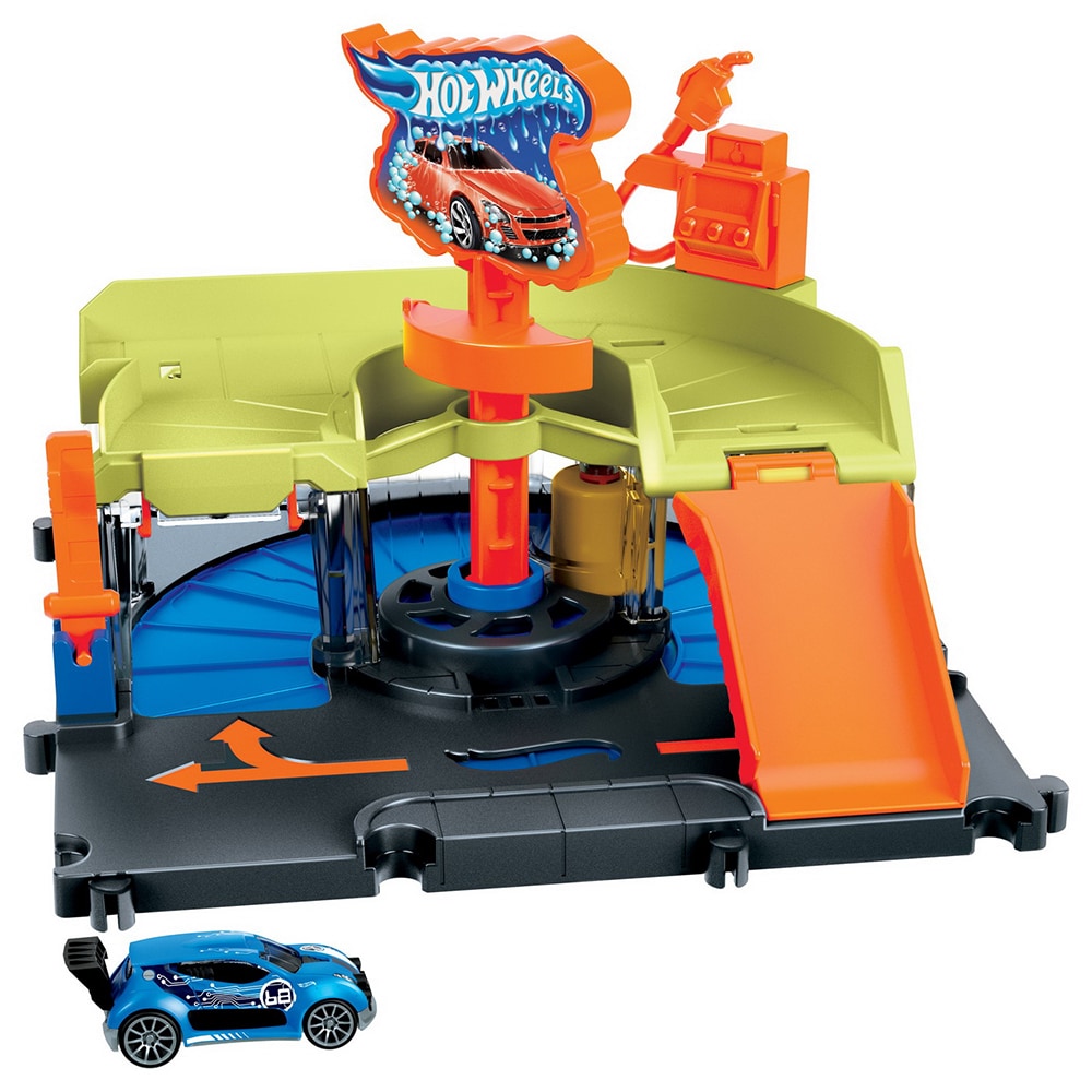 Set masinuta HOT WHEELS City - Spalatorie auto HDR27, 4 ani+, multicolor