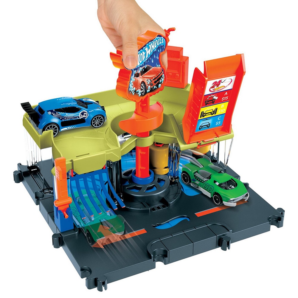 Set masinuta HOT WHEELS City - Spalatorie auto HDR27, 4 ani+, multicolor