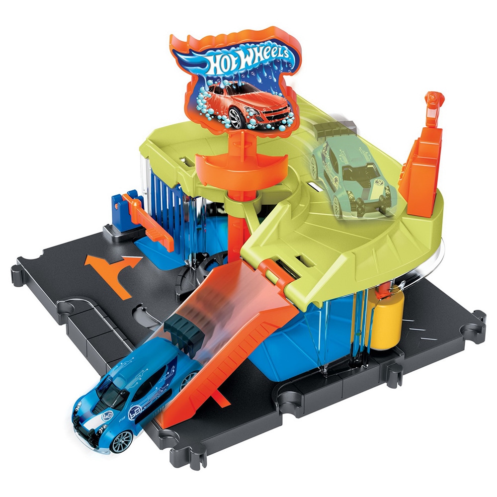 Set masinuta HOT WHEELS City - Spalatorie auto HDR27, 4 ani+, multicolor