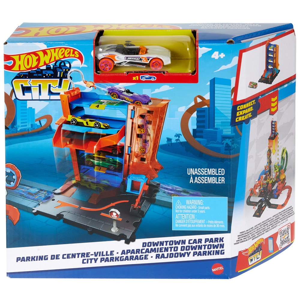 Set masinuta HOT WHEELS City - Parcare HDR28, 4 ani+, multicolor