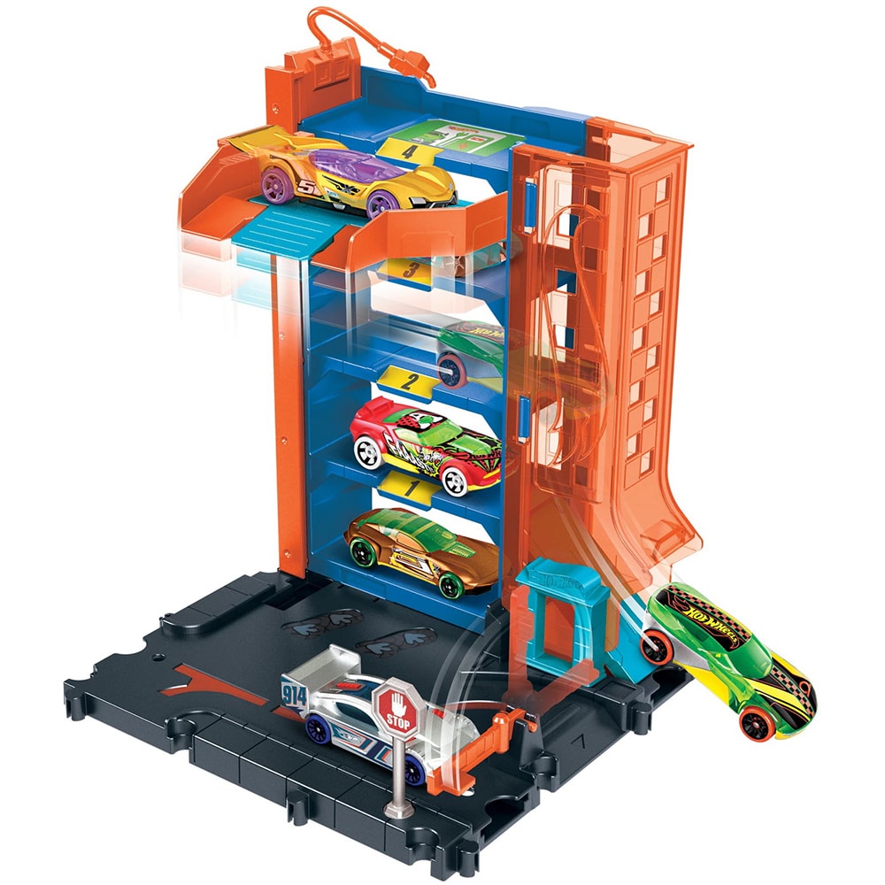 Set masinuta HOT WHEELS City - Parcare HDR28, 4 ani+, multicolor