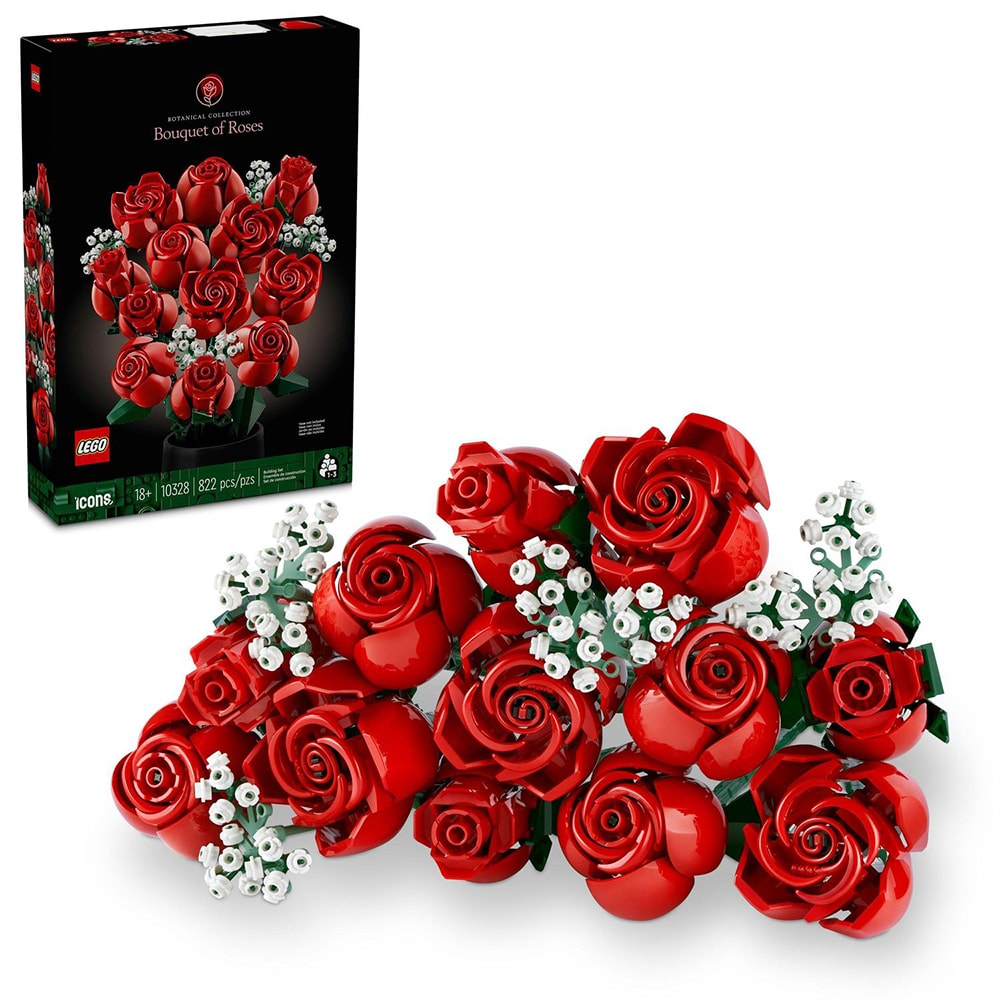 LEGO Botanicals: Buchet de trandafiri 10328, 18 ani+, 822 piese