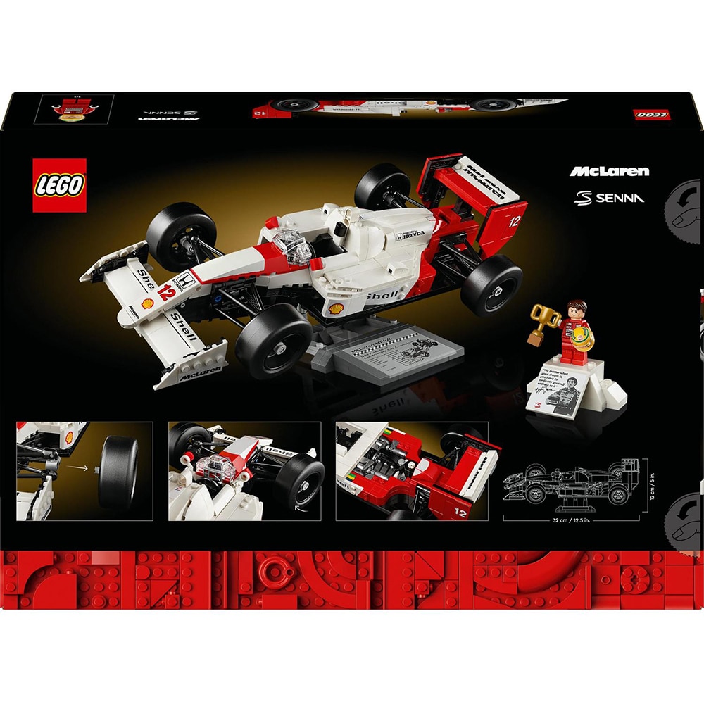 LEGO Icons: McLaren MP4/4 si Ayrton Senna 10330, 18 ani+, 693 piese