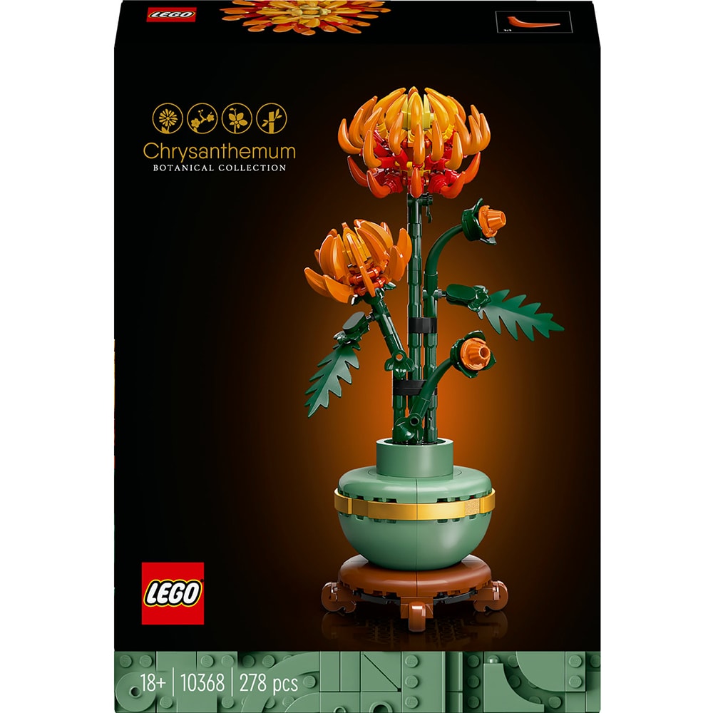 LEGO Botanicals: Crizantema 10368, 18 ani+, 278 piese
