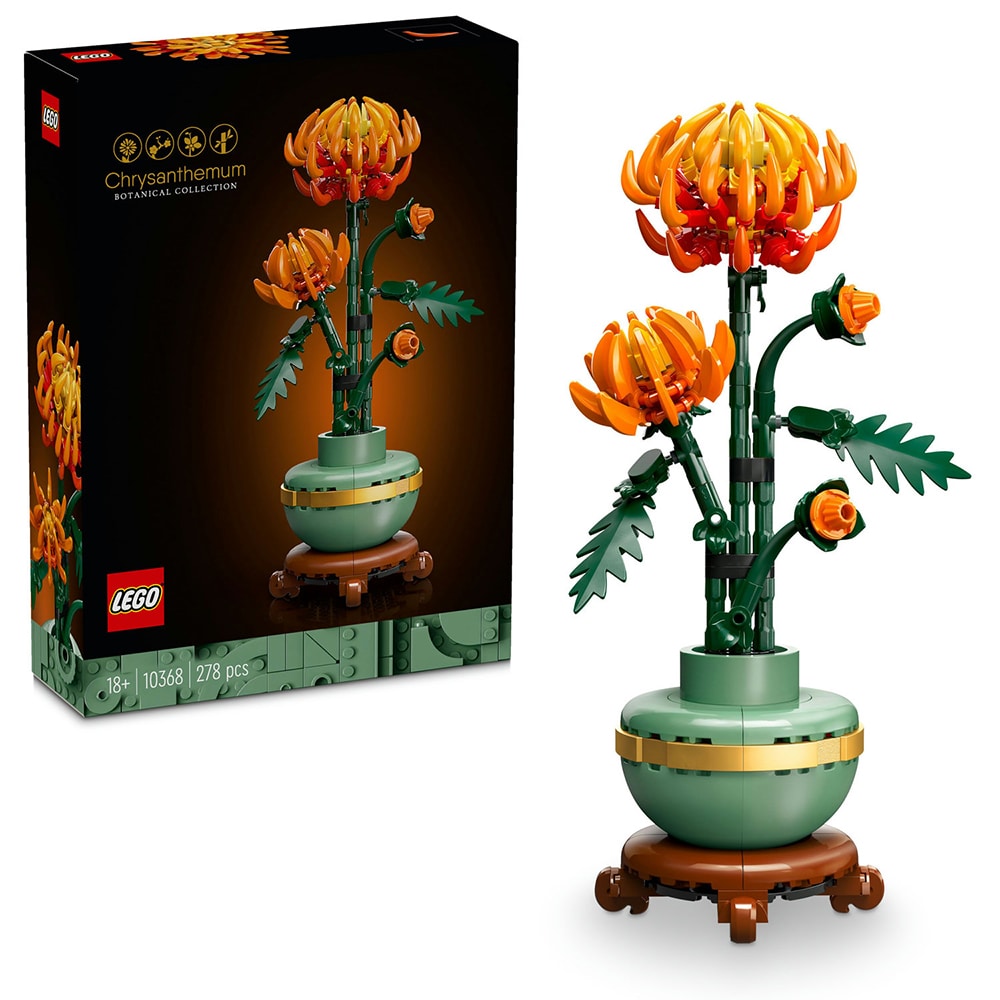 LEGO Botanicals: Crizantema 10368, 18 ani+, 278 piese