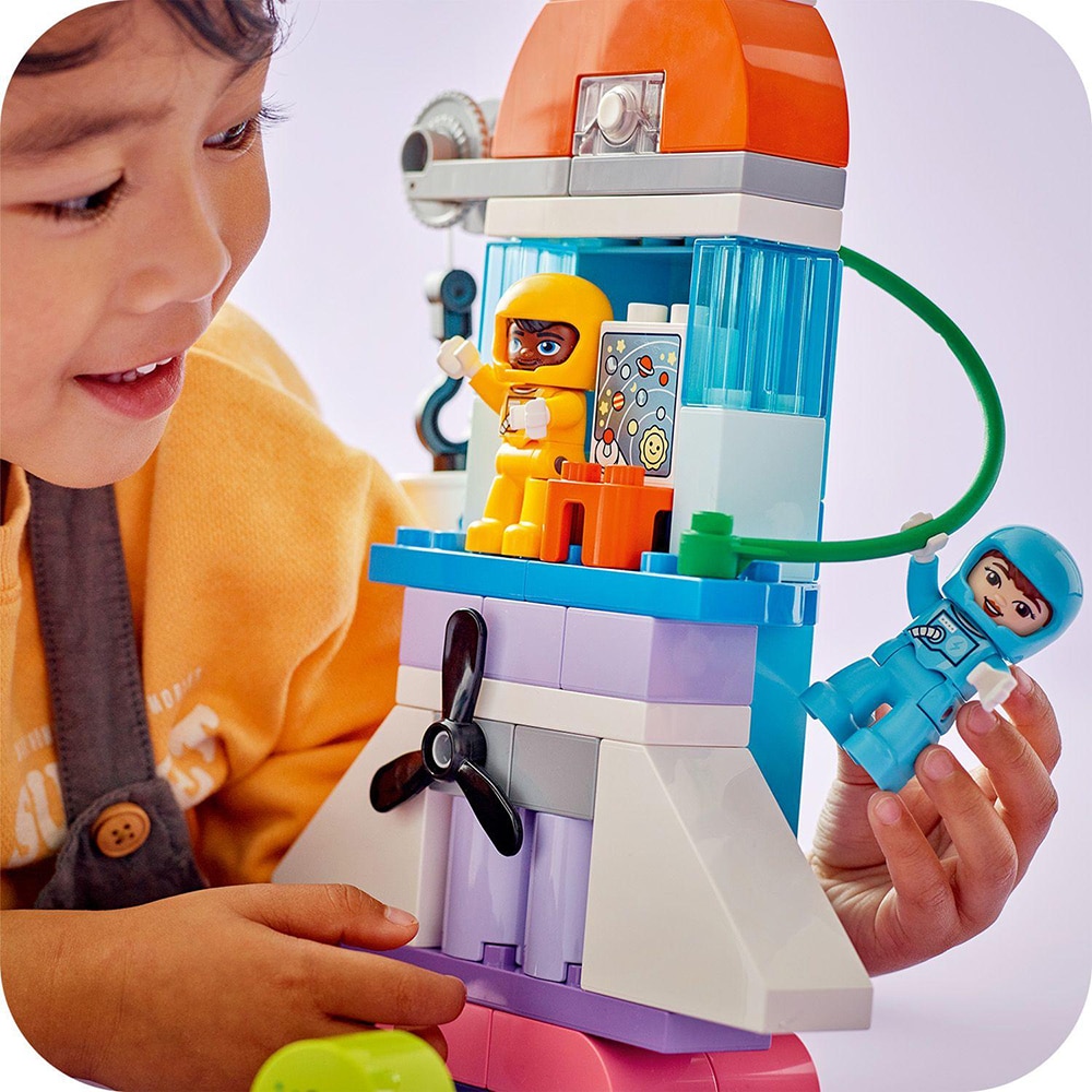 LEGO DUPLO: Aventura cu naveta spatiala 3in1 10422, 3 ani+, 58 piese