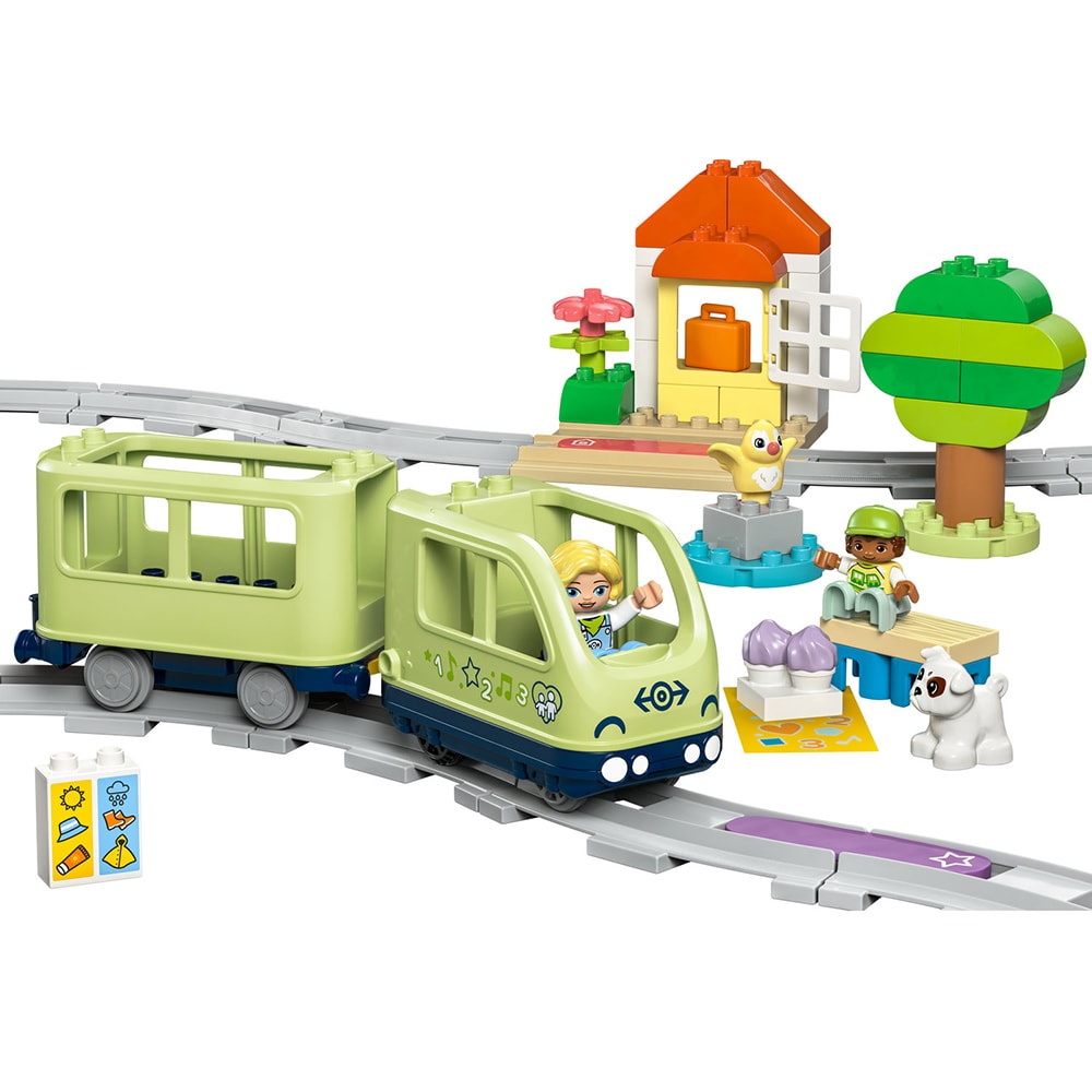 LEGO DUPLO: Tren de aventura interactiv 10427, 2 ani+, 57 piese