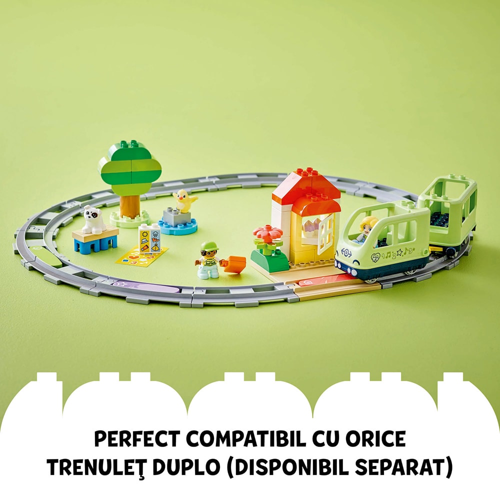 LEGO DUPLO: Tren de aventura interactiv 10427, 2 ani+, 57 piese