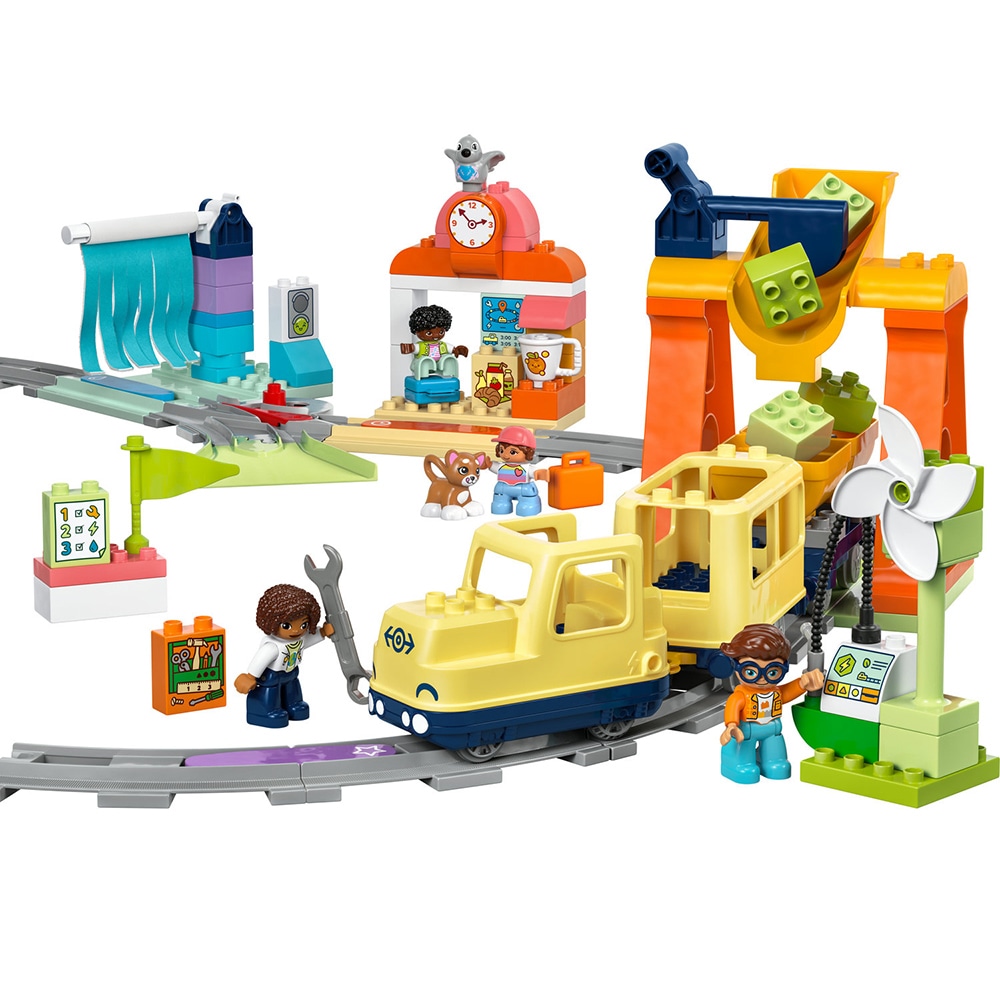 LEGO DUPLO: Tren comunitar mare si interactiv 10428, 3 ani+, 103 piese