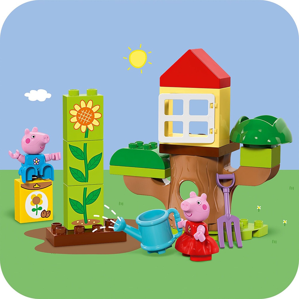 LEGO Duplo: Gradina si casa din copac a Purcelusei Peppa 10431, 2 ani+, 20 piese