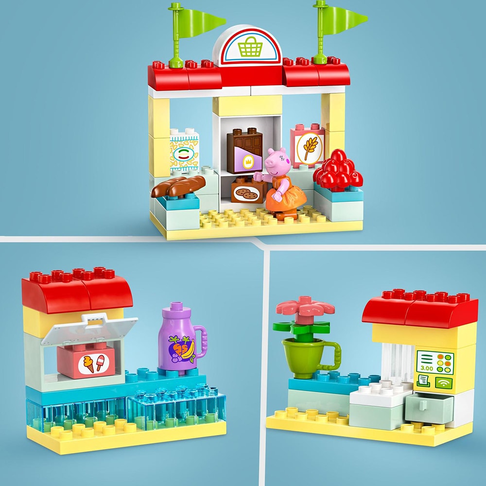 LEGO DUPLO: Supermarketul Purcelusei Peppa 10434, 2 ani+, 70 piese