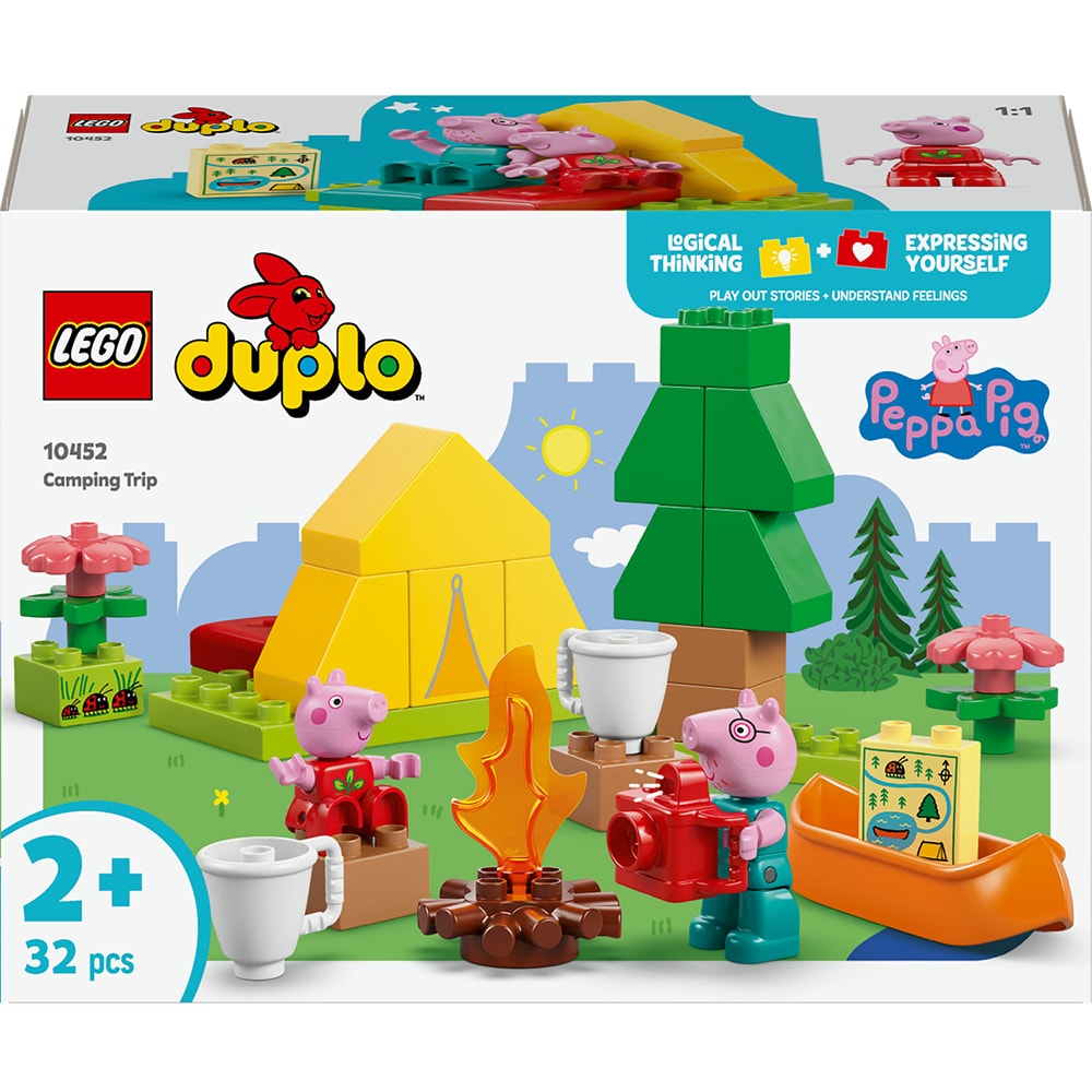 LEGO Duplo: Peppa Pig Excursie cu cortul 10452, 2 ani+, 32 piese