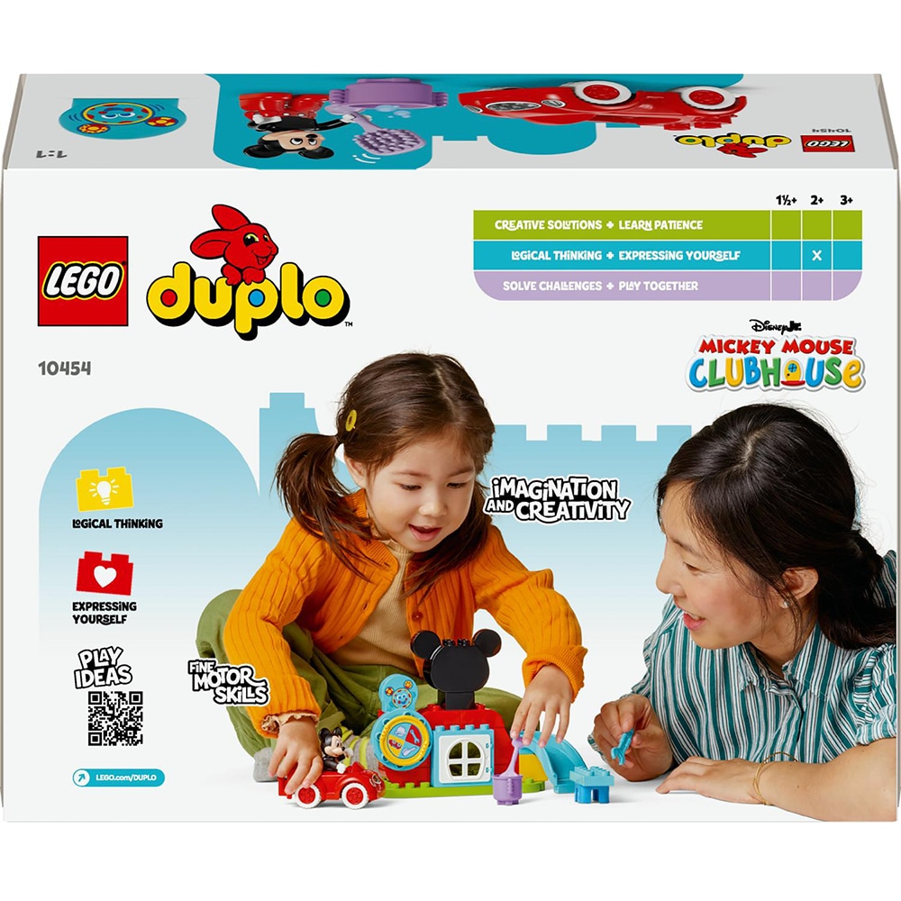 LEGO DUPLO: Disney - Clubul si masina lui Mickey Mouse 10454, 2 ani+, 27 piese