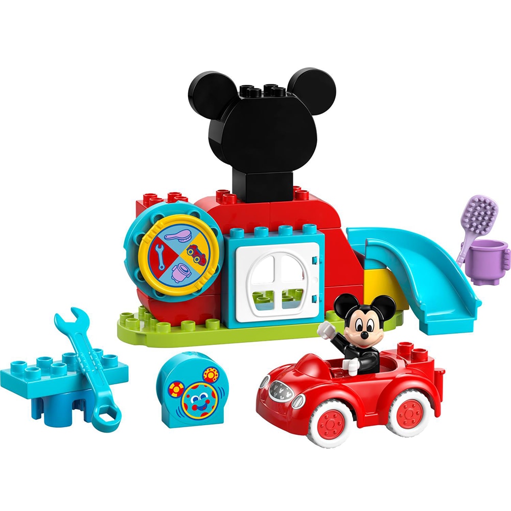 LEGO DUPLO: Disney - Clubul si masina lui Mickey Mouse 10454, 2 ani+, 27 piese