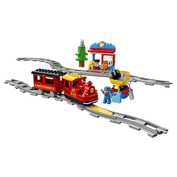 LEGO Duplo: Tren cu aburi 10874, 2-5 ani, 59 piese 
