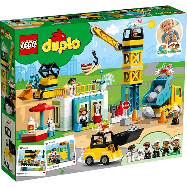 LEGO Duplo: Macara si constructie 10933, 2 ani+, 123 piese