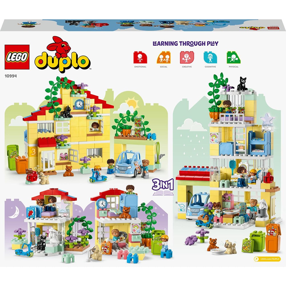 LEGO DUPLO: Casa de familie 3in1 10994, 3 ani+, 218 piese