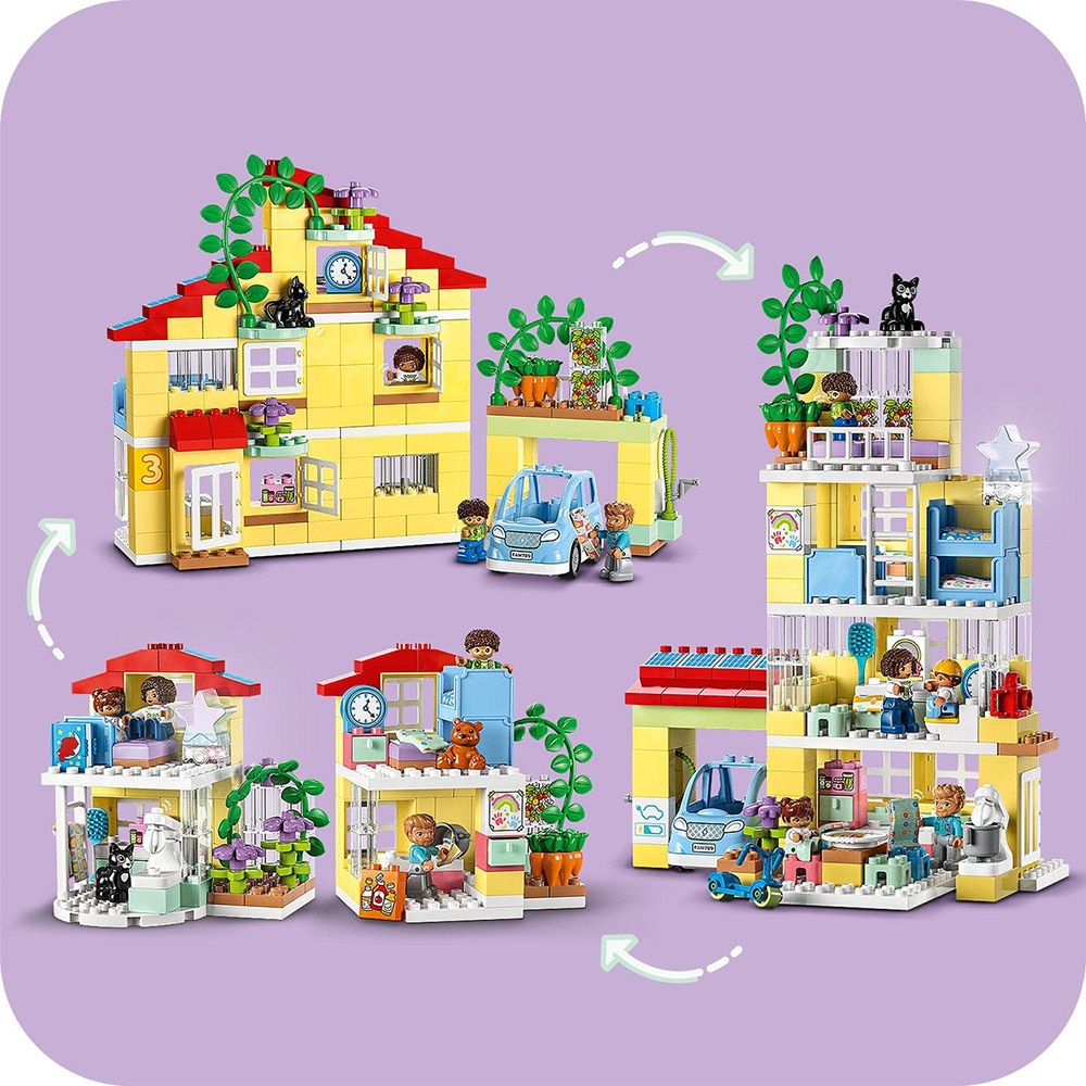 LEGO DUPLO: Casa de familie 3in1 10994, 3 ani+, 218 piese