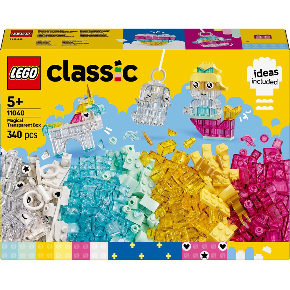 LEGO Classic: Cutie transparenta magica 11040, 5 ani+, 340 piese
