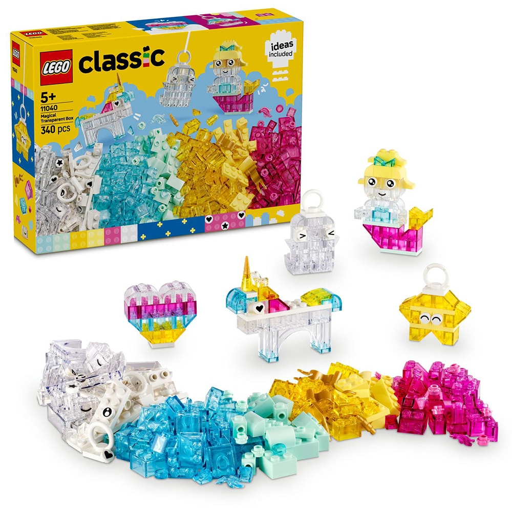 LEGO Classic: Cutie transparenta magica 11040, 5 ani+, 340 piese