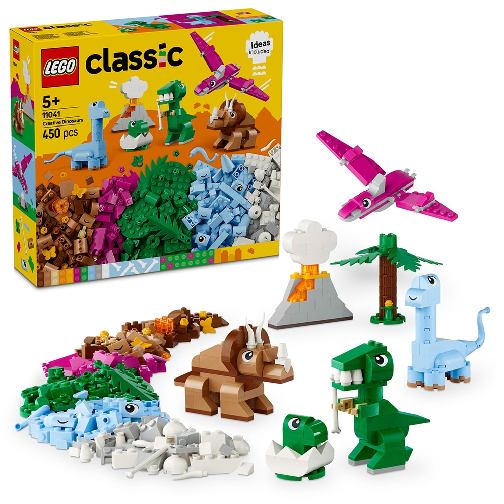 LEGO Classic: Dinozauri creativi 11041, 5 ani+, 450 piese