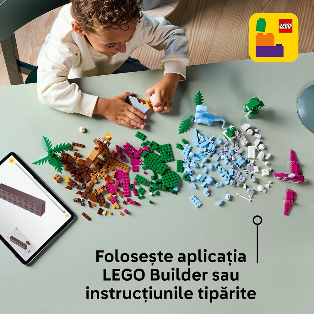 LEGO Classic: Dinozauri creativi 11041, 5 ani+, 450 piese