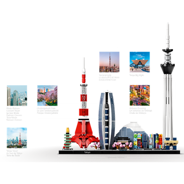 LEGO Architecture: Tokyo 21051, 16 ani+, 547 piese