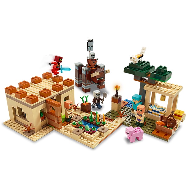 LEGO Minecraft: The Illager Raid 21160, 8 ani+, 562 piese
