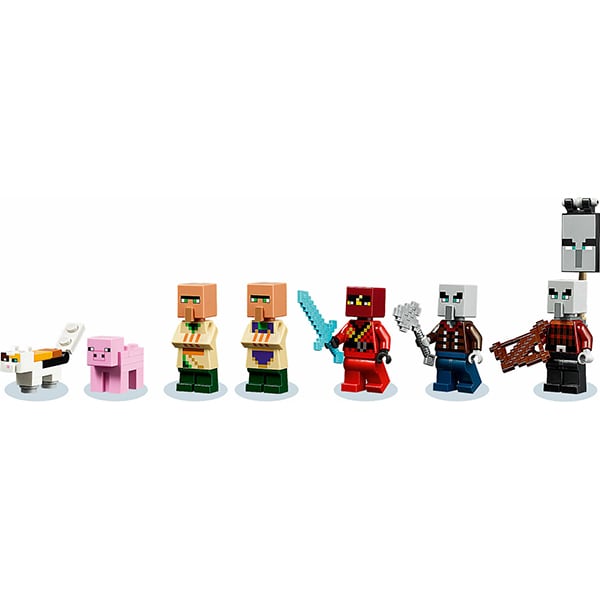LEGO Minecraft: The Illager Raid 21160, 8 ani+, 562 piese