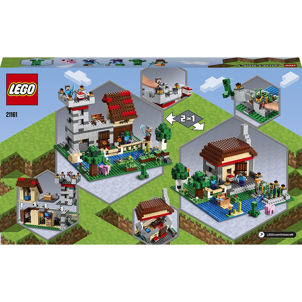 LEGO Minecraft: Cutie de crafting 3.0 21161, 8 ani+, 564 piese