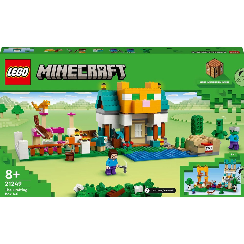 LEGO Minecraft: Cutie de lucru manual 4.0 21249, 8 ani+, 605 piese