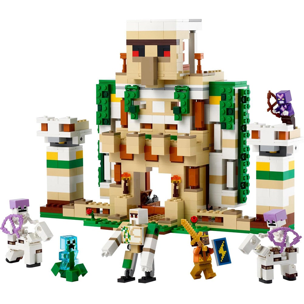 LEGO Minecraft: Fortareata Golemul de fier 21250, 9 ani+, 868 piese