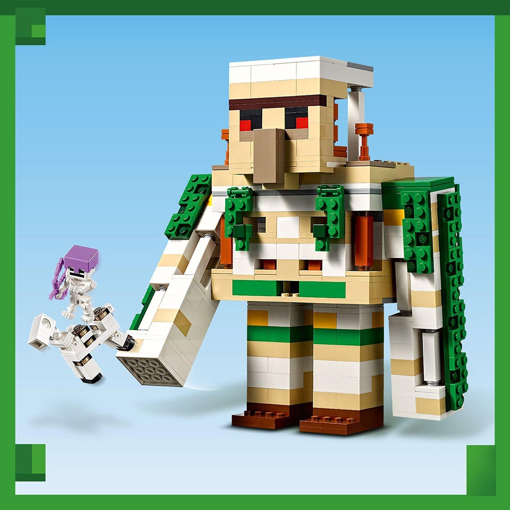 LEGO Minecraft: Fortareata Golemul de fier 21250, 9 ani+, 868 piese
