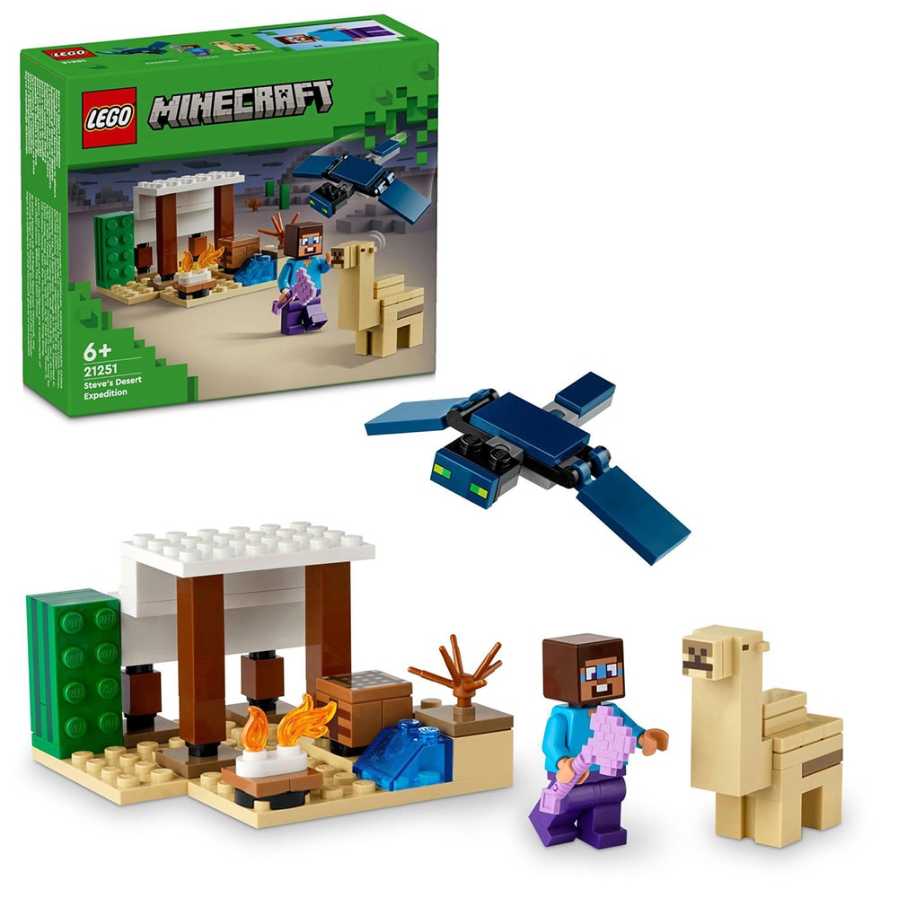 LEGO Minecraft: Expeditia in desert a lui Steve 21251, 6 ani+, 75 piese