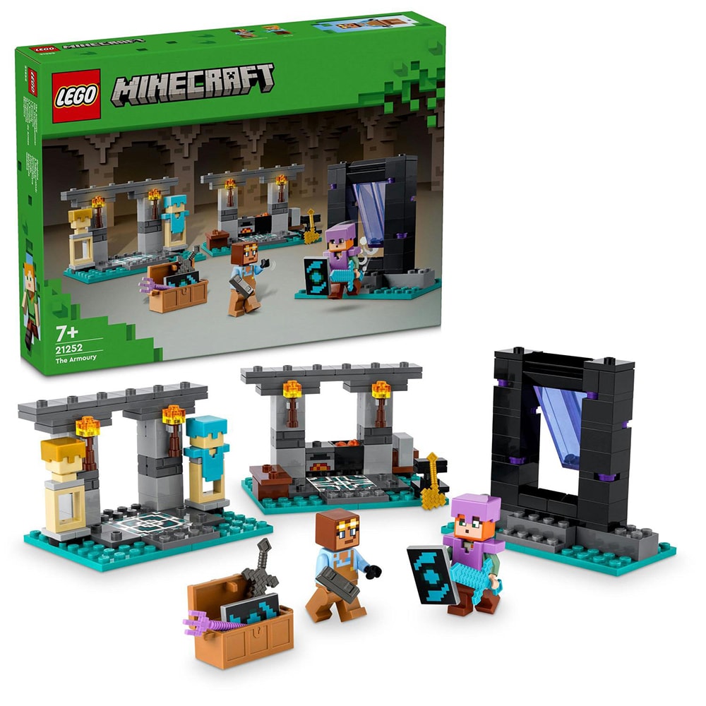LEGO Minecraft: Armuraria 21252, 7 ani+, 203 piese