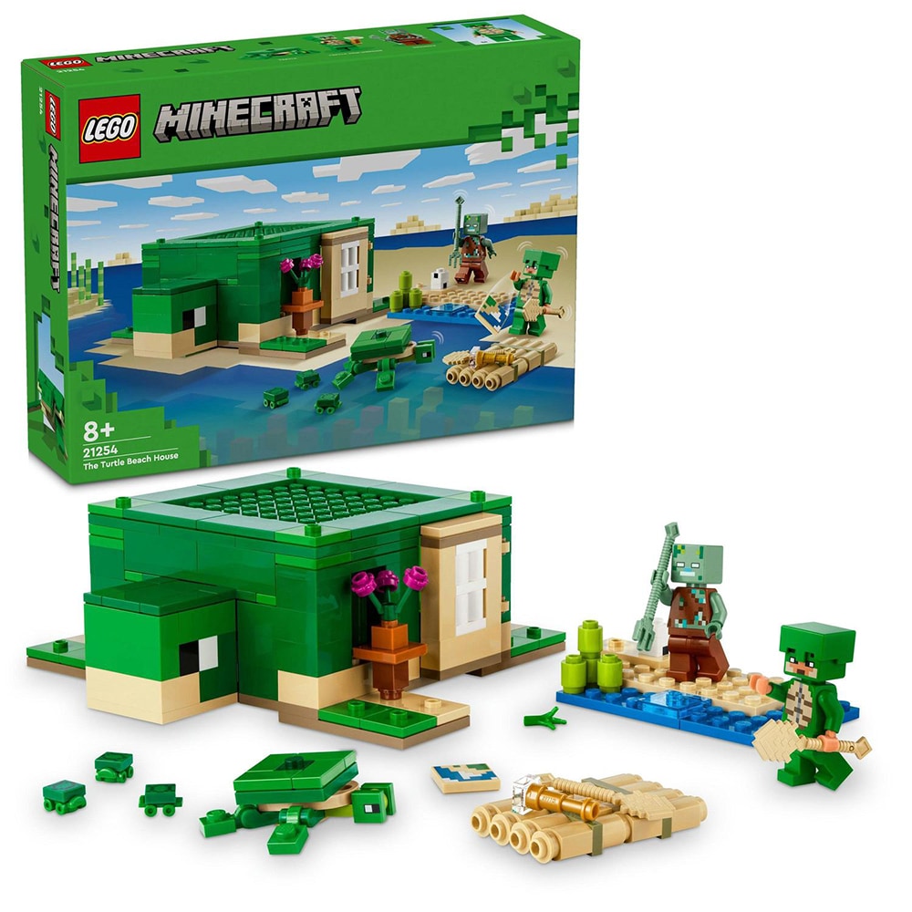 LEGO Minecraft: Casa de pe plaja testoaselor 21254, 8 ani+, 234 piese