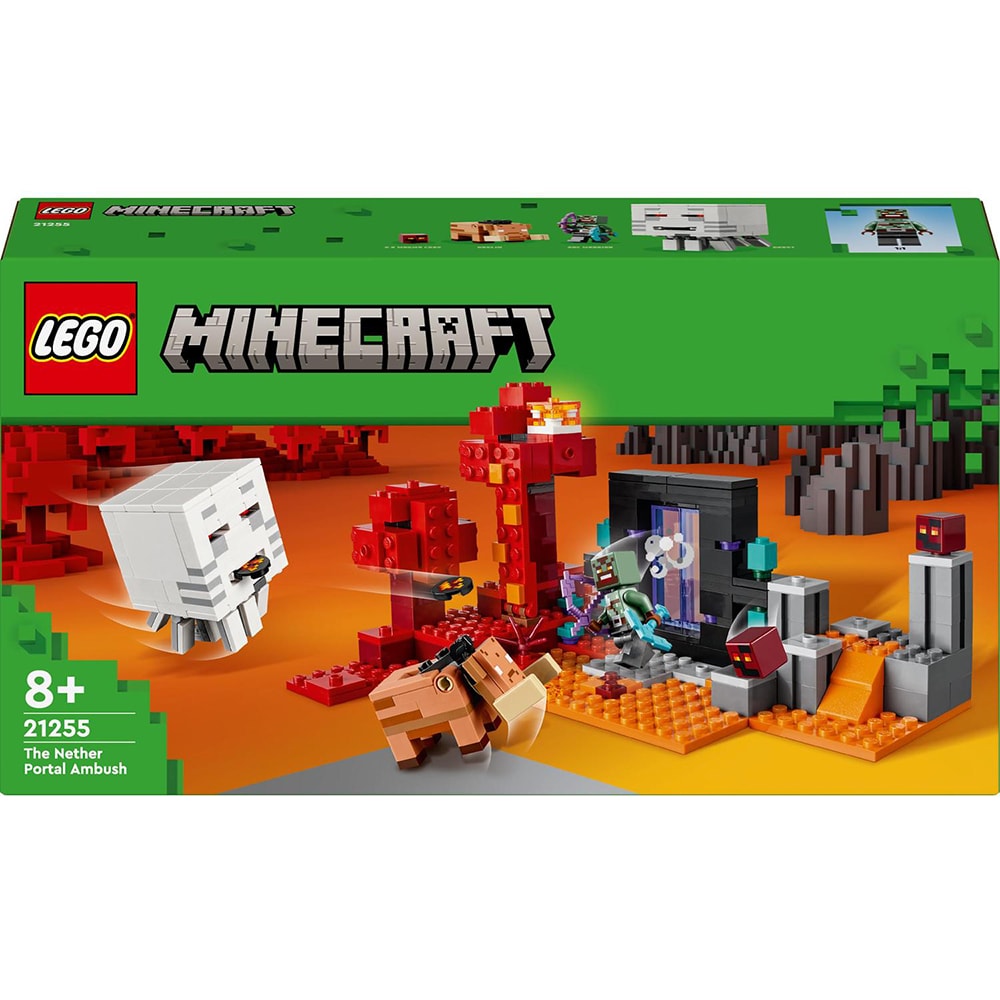 LEGO Minecraft: Ambuscada in portalul Nether 21255, 8 ani+, 352 piese