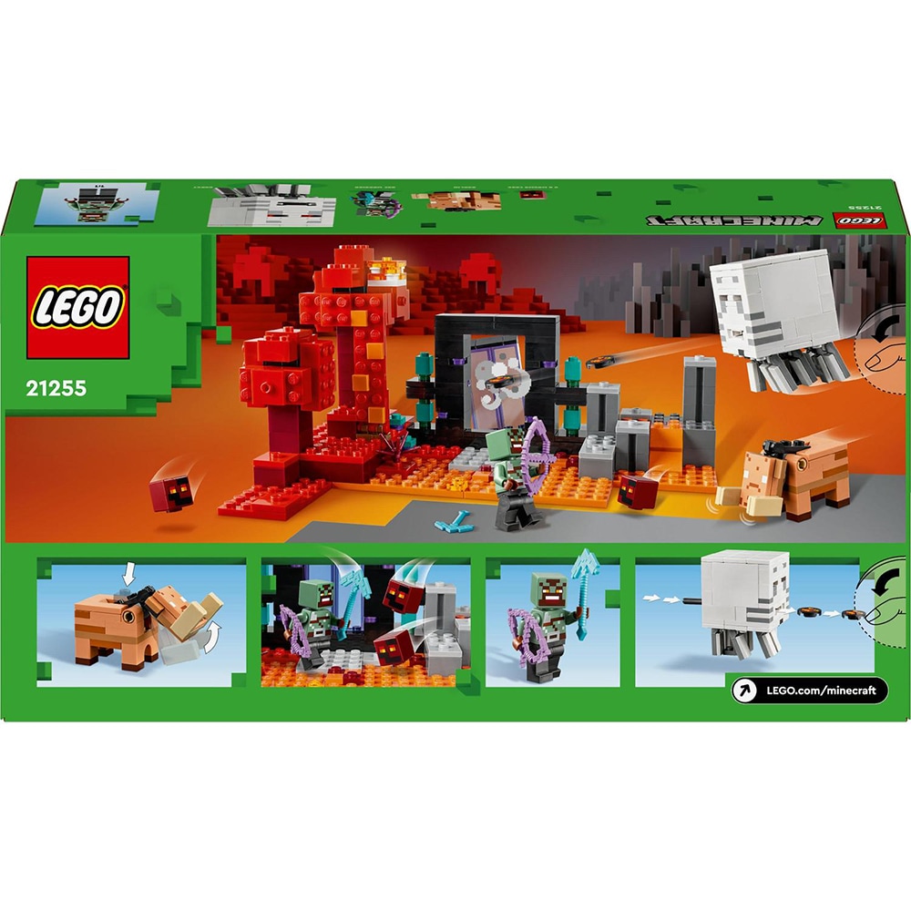 LEGO Minecraft: Ambuscada in portalul Nether 21255, 8 ani+, 352 piese