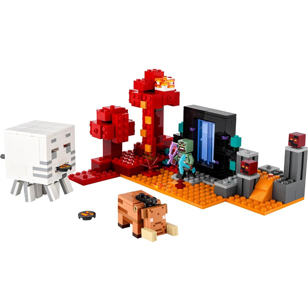 LEGO Minecraft: Ambuscada in portalul Nether 21255, 8 ani+, 352 piese