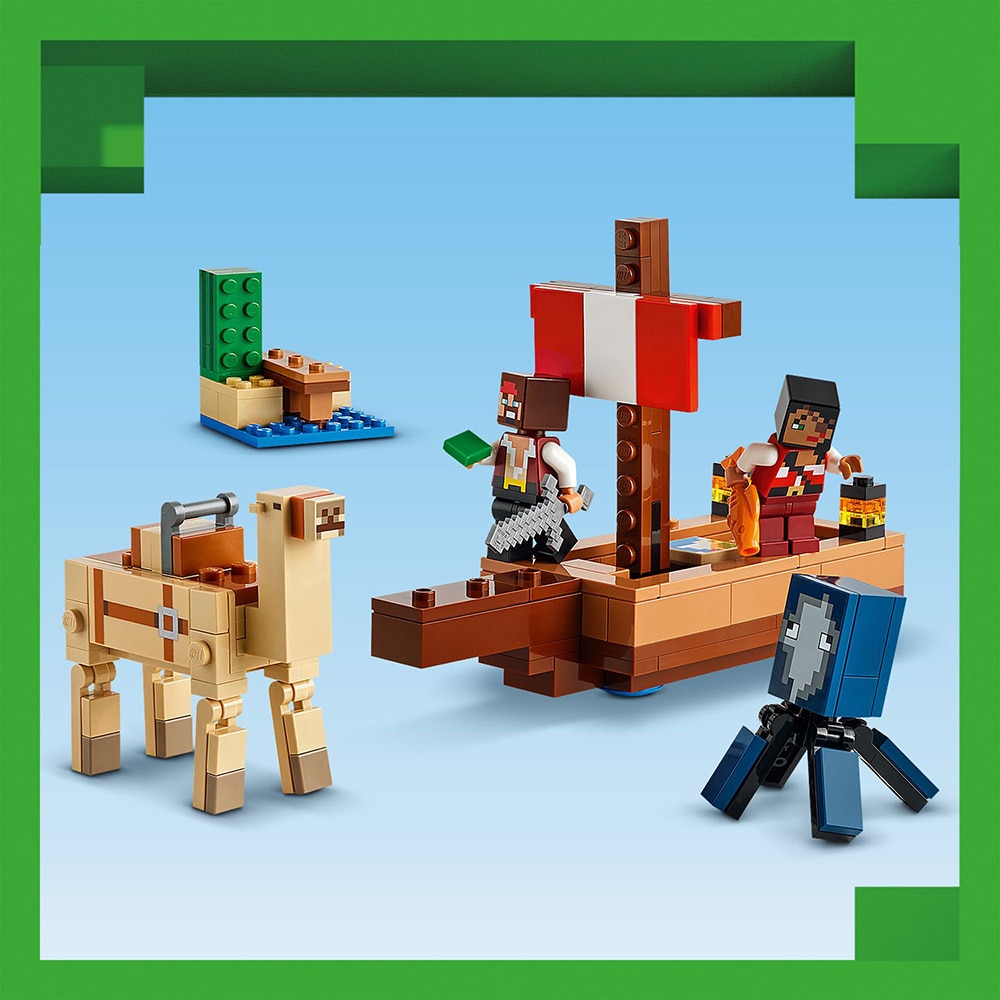LEGO Minecraft: Calatorie pe corabia de pirati 21259, 8 ani+, 166 piese