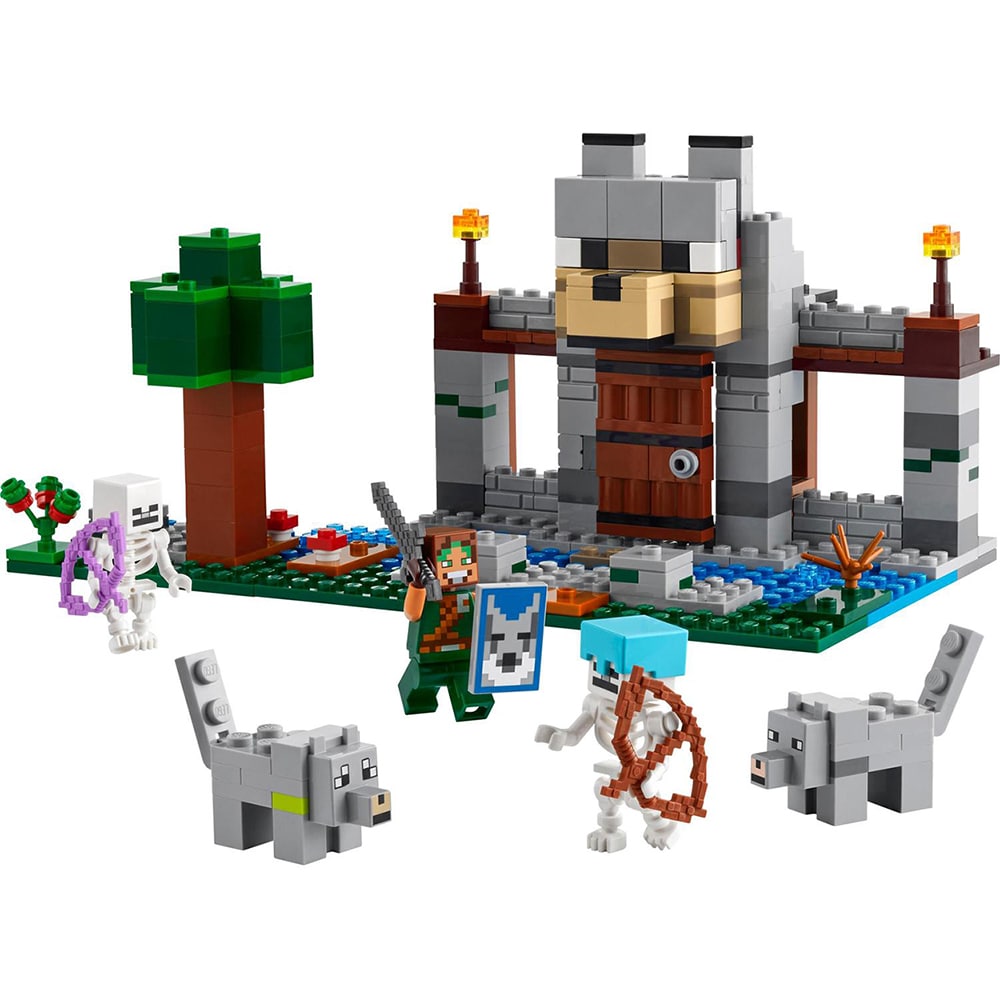 LEGO Minecraft: Fortareata lupilor 21261, 8 ani+, 312 piese