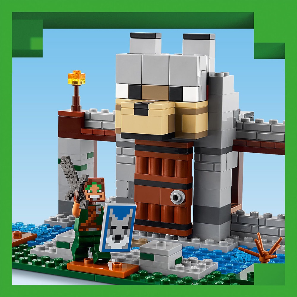 LEGO Minecraft: Fortareata lupilor 21261, 8 ani+, 312 piese