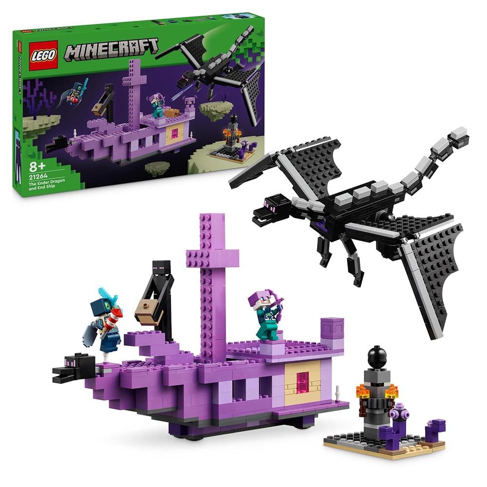 LEGO Minecraft: Dragon Ender si Corabia din End 21264, 8 ani+, 657 piese