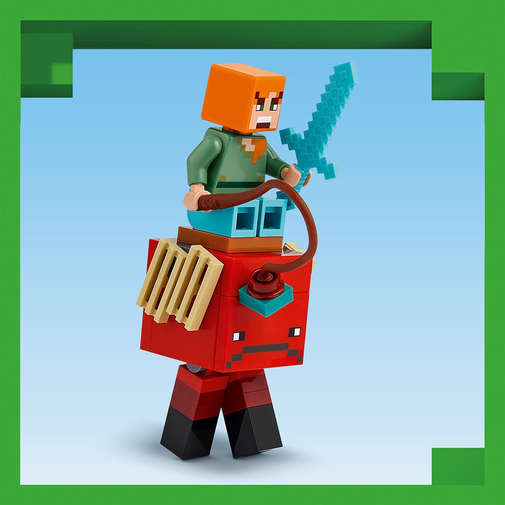 LEGO Minecraft: Batalie deasupra lavei in Nether 21266, 6 ani+, 99 piese
