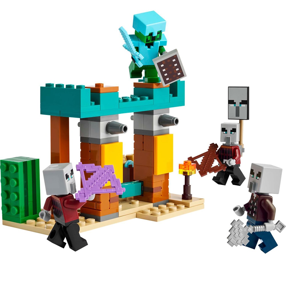 LEGO Minecraft: Patrula Illager de desert 21267, 7 ani+, 105 piese
