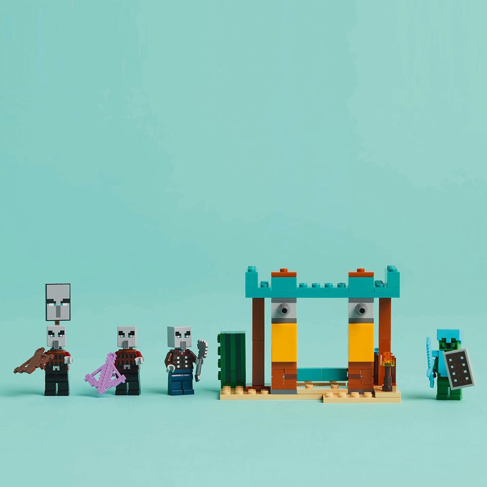 LEGO Minecraft: Patrula Illager de desert 21267, 7 ani+, 105 piese