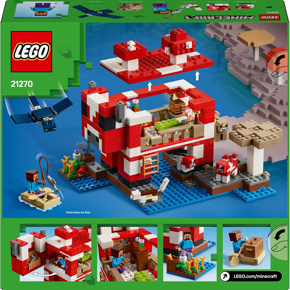 LEGO Minecraft: Casa Ciuper-vaca 21270, 8 ani+, 500 piese